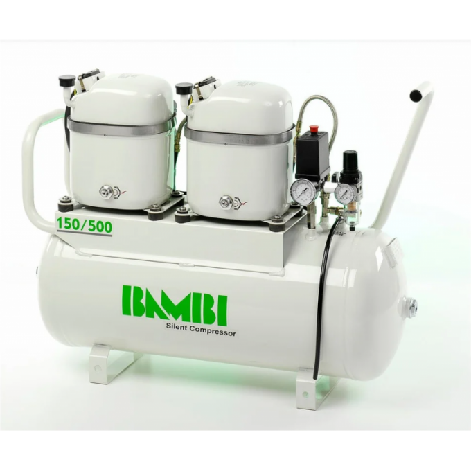 Компрессор масляный бесшумный BAMBI MD с ресивером 50 л MD150/500