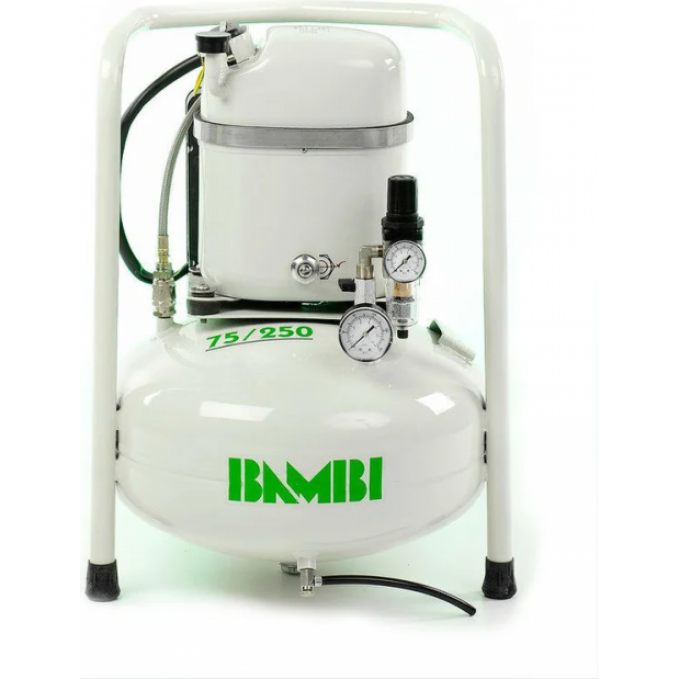 Компрессор масляный бесшумный BAMBI поршневой 0.5 кВт 24 л 8 Бар MD75/250V