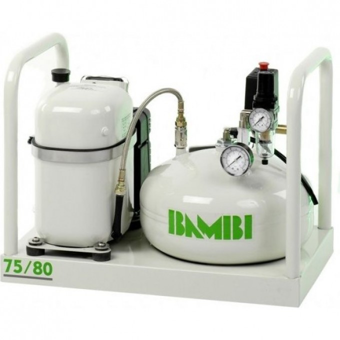 Компрессор масляный бесшумный BAMBI поршневой 0.5 кВт 8 Бар MD75/80