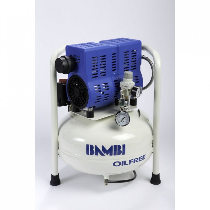 Компрессор безмасляный бесшумный BAMBI PT 0.55 кВт 24 л 54 дБ PT24