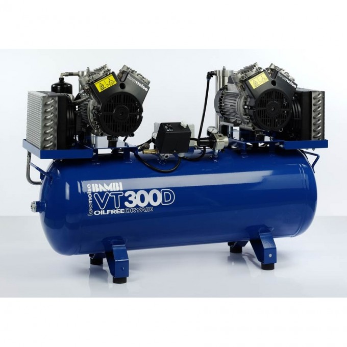 Компрессор безмасляный поршневой BAMBI с осушителем 2.2 кВт 100 л 8 бар VT300D