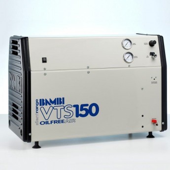 Компрессор безмасляный бесшумный BAMBI VTS с ресивером 23 л, 1.1 кВт, 55 дБ VTS150