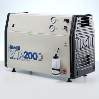 Компрессор безмасляный бесшумный BAMBI VTS200D с осушителем воздуха, 23 л, 8 бар